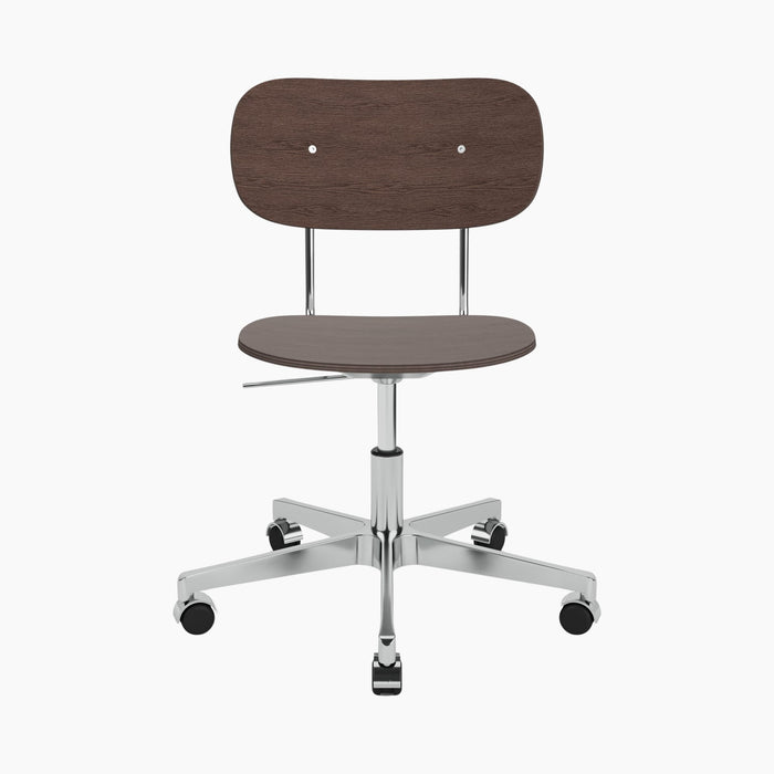 Co Task Chair, Veneer - Polished aluminium