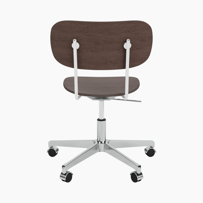 Co Task Chair, Veneer - Polished aluminium