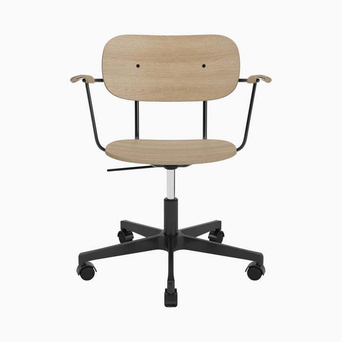 Co Task Chair, Veneer - Black aluminium