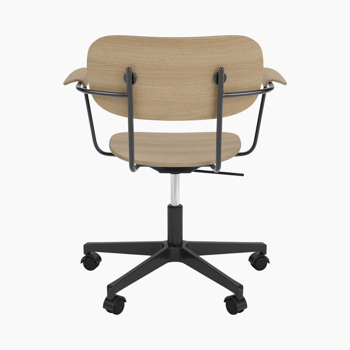 Co Task Chair, Veneer - Black aluminium