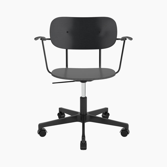 Co Task Chair, Veneer - Black aluminium