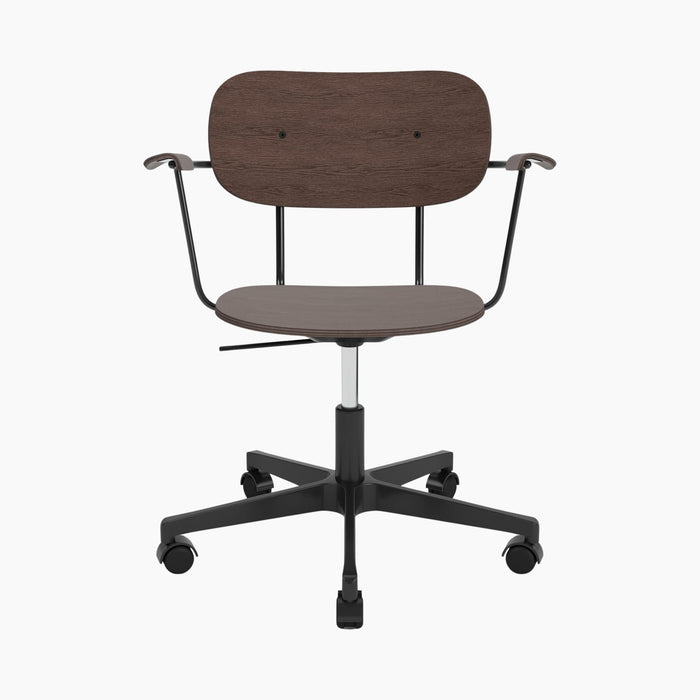 Co Task Chair, Veneer - Black aluminium