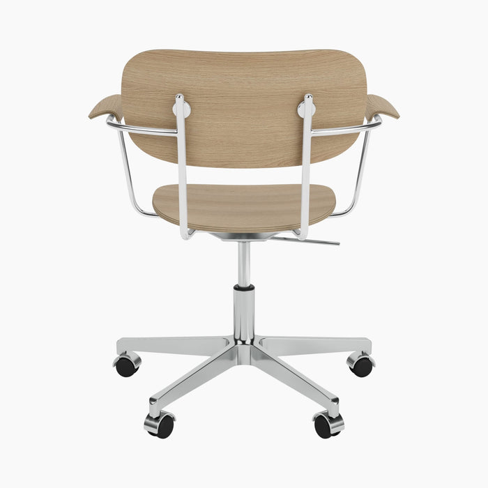 Co Task Chair, Veneer - Polished aluminium