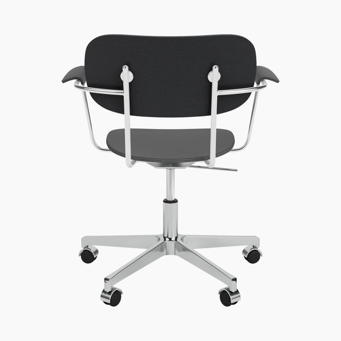 Co Task Chair, Veneer - Polished aluminium