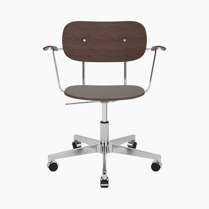 Co Task Chair, Veneer - Polished aluminium