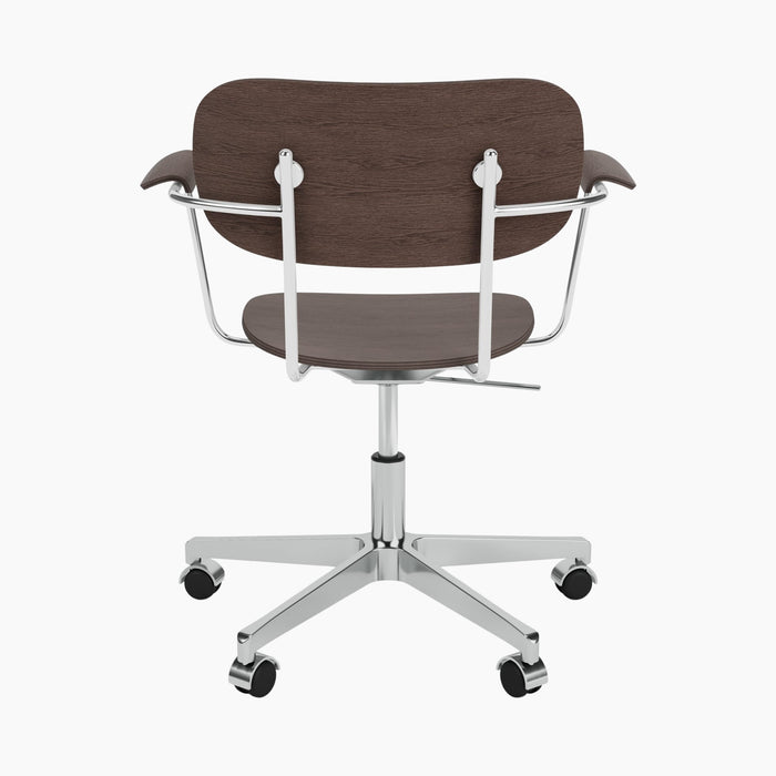 Co Task Chair, Veneer - Polished aluminium