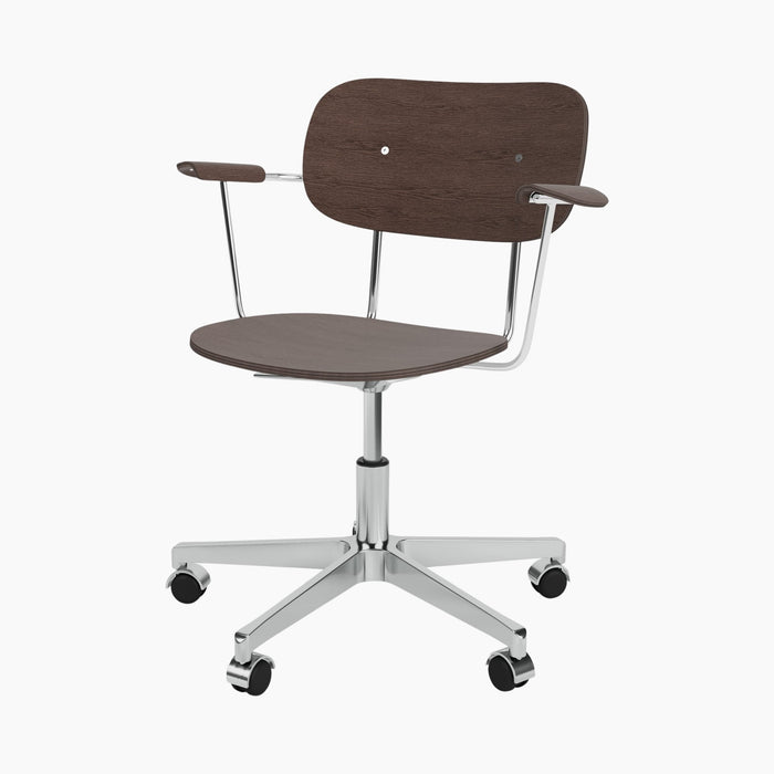 Co Task Chair, Veneer - Polished aluminium