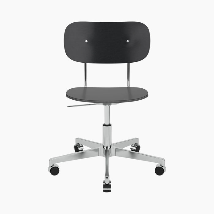 Co Task Chair, Veneer - Polished aluminium