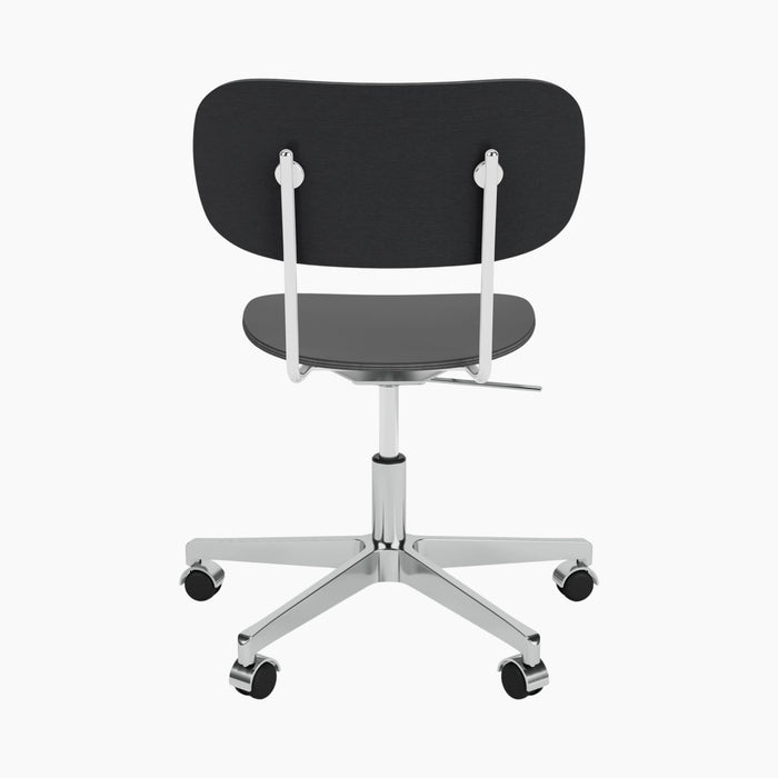 Co Task Chair, Veneer - Polished aluminium