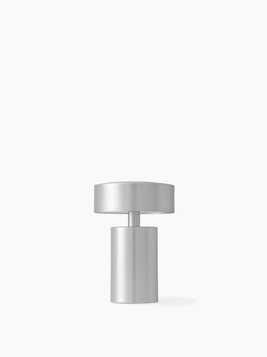 Column Table Lamp, Portable - Brushed Aluminium