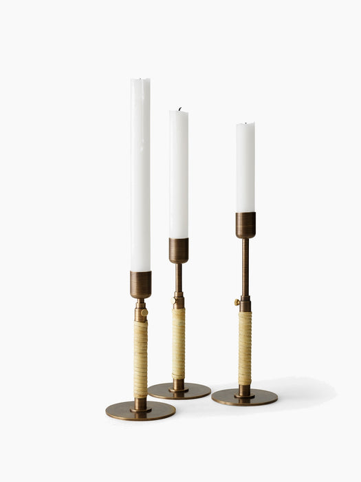 Duca Candle Holder - Bronzed Brass