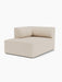 The Eave Modular Sofa, 96, Chaise Longue in a light-coloured fabric, viewed from an angle against a plain white background.