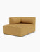 An angled view of the Eave Modular Sofa, 96, Chaise Longue. The left-corner module is shown in a textured mustard fabric.