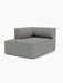 Eave Modular Sofa, 96, Chaise Longue in light grey Safire 12 fabric, viewed from an angle against a plain white background.