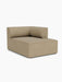 Eave Modular Sofa, 96, Chaise Longue, a right-corner module upholstered in light brown Audo Bouclé 02 fabric.