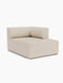 Eave Modular Sofa, 96, Chaise Longue. A right-corner module in light beige fabric with a low, curved backrest.