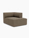 Eave Modular Sofa, 96, Chaise Longue right-corner module in Safire 001, a textured brown fabric, shown on a white background.
