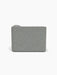 Back view of the Eave Modular Sofa, 96, Chaise Longue upholstered in light grey Safire 12 fabric against a white background.