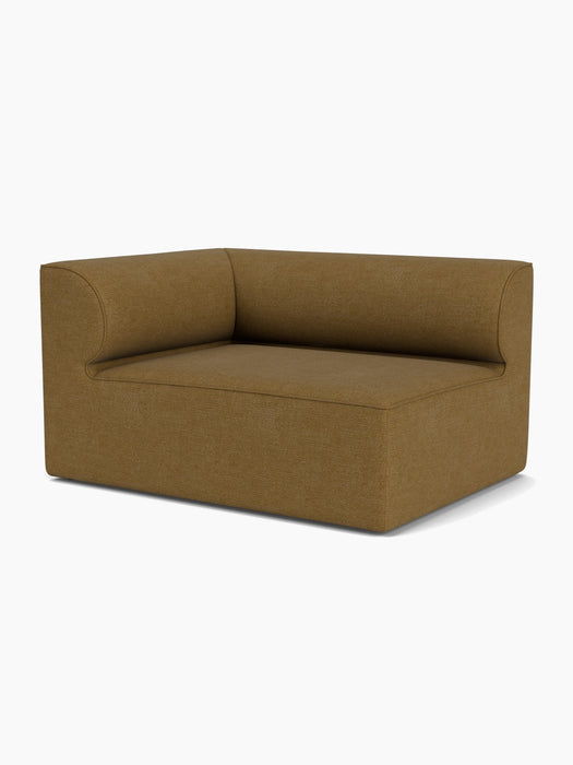 The Eave Modular Sofa, 96, Corner 144, an L-shaped module in brown bouclé upholstery, shown at an angle.
