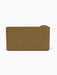 Back view of the Eave Modular Sofa, 96, Corner 144 module upholstered in a textured, mustard-brown Audo Bouclé 06 fabric.