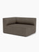 Angled view of the Eave Modular Sofa, 96, Corner 144. The left-hand corner piece is shown in a textured brown bouclé fabric.