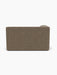 A back view of the Eave Modular Sofa, 96, Corner 144 in textured brown Safire 001 fabric against a plain white background.