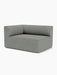 Eave Modular Sofa, 96, Corner 144, in textured grey Safire fabric, shown at an angle on a white background.
