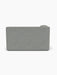 A back view of the Eave Modular Sofa, 96, Corner 144, upholstered in a textured grey fabric, against a white background.