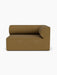 Front view of the Eave Modular Sofa, 96, Corner 144. A right corner module in a golden-brown fabric on a white background.