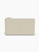 Back view of the Eave Modular Sofa, 96, Corner 144. The module is upholstered in a light beige, textured fabric.