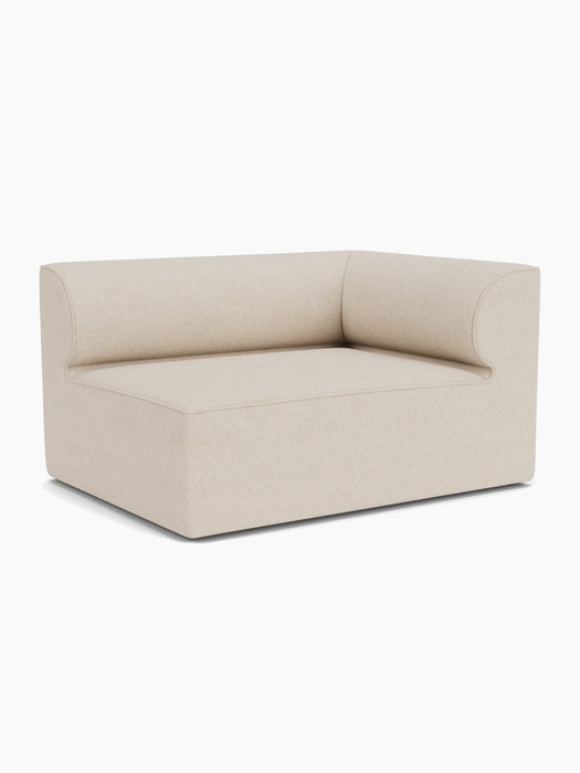 The Eave Modular Sofa, 96, Corner 144, a right-hand corner module upholstered in a light beige fabric, shown at an angle.