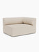 The Eave Modular Sofa, 96, Corner 144, a right-hand corner module upholstered in a light beige fabric, shown at an angle.