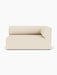 Front view of the Eave Modular Sofa, 96, Corner 144 module in a light cream Logan Jasmine fabric on a white background.