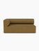 The Eave Modular Sofa, 96, Corner 192, presented as a left-hand corner module in a textured, mustard-yellow Bouclé fabric.