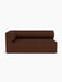 A front view of the Eave Modular Sofa, 96, Corner 192, shown as a left corner module in a textured brown bouclé fabric.