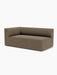 An angled view of the Eave Modular Sofa, 96, Corner 192, in a textured brown Safire fabric, against a white background.