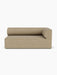 A front view of the Eave Modular Sofa, 96, Corner 192 Right, shown in a light beige Bouclé fabric against a white background.