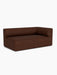 The Eave Modular Sofa, 96, Corner 192, shown as a right-hand corner piece in a rich brown textured bouclé fabric.