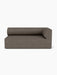Front view of the Eave Modular Sofa, 96, Corner 192, right-hand piece, upholstered in a textured Audo Bouclé 16 fabric.