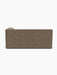 A back view of the Eave Modular Sofa, 96, Corner 192, upholstered in a brown textured Safire 001 fabric.