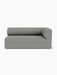 The Eave Modular Sofa, 96, Corner 192, shown as a right corner module in light grey Safire 12 fabric, viewed from the front.