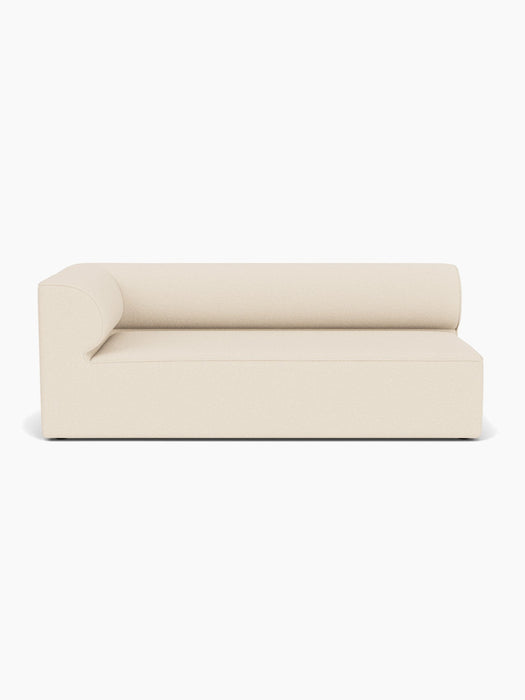 Front view of the Eave Modular Sofa, 96, Corner 192 in light beige Logan Jasmine fabric, shown against a white background.