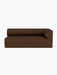 The Eave Modular Sofa, 96, Corner 192, a right corner module, is shown from the front in a textured brown Audo Bouclé 07.