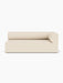 A front view of the Eave Modular Sofa, 96, Corner 192 module in light beige Logan Jasmine fabric against a white background.