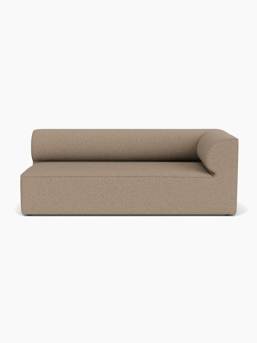 Eave Modular Sofa, 96, Corner 192, a right-corner module upholstered in textured, light brown Logan Flint fabric.
