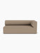 Eave Modular Sofa, 96, Corner 192, a right-corner module upholstered in textured, light brown Logan Flint fabric.