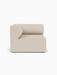 Front view of the Eave Modular Sofa, 96, Left Corner in Moss 0018 fabric, showing its characteristic curved inner armrest.