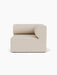 Front view of the Eave Modular Sofa, 96, Right Corner section in a light-coloured Moss 18 fabric against a white background.