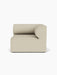 Front view of the Eave Modular Sofa, 96, Corner module, shown as a right-hand piece in a textured, light beige fabric.