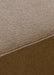 Extreme close-up on the Eave Modular Sofa, showing the detailed texture and seam of the brown Audo Bouclé upholstery fabric.